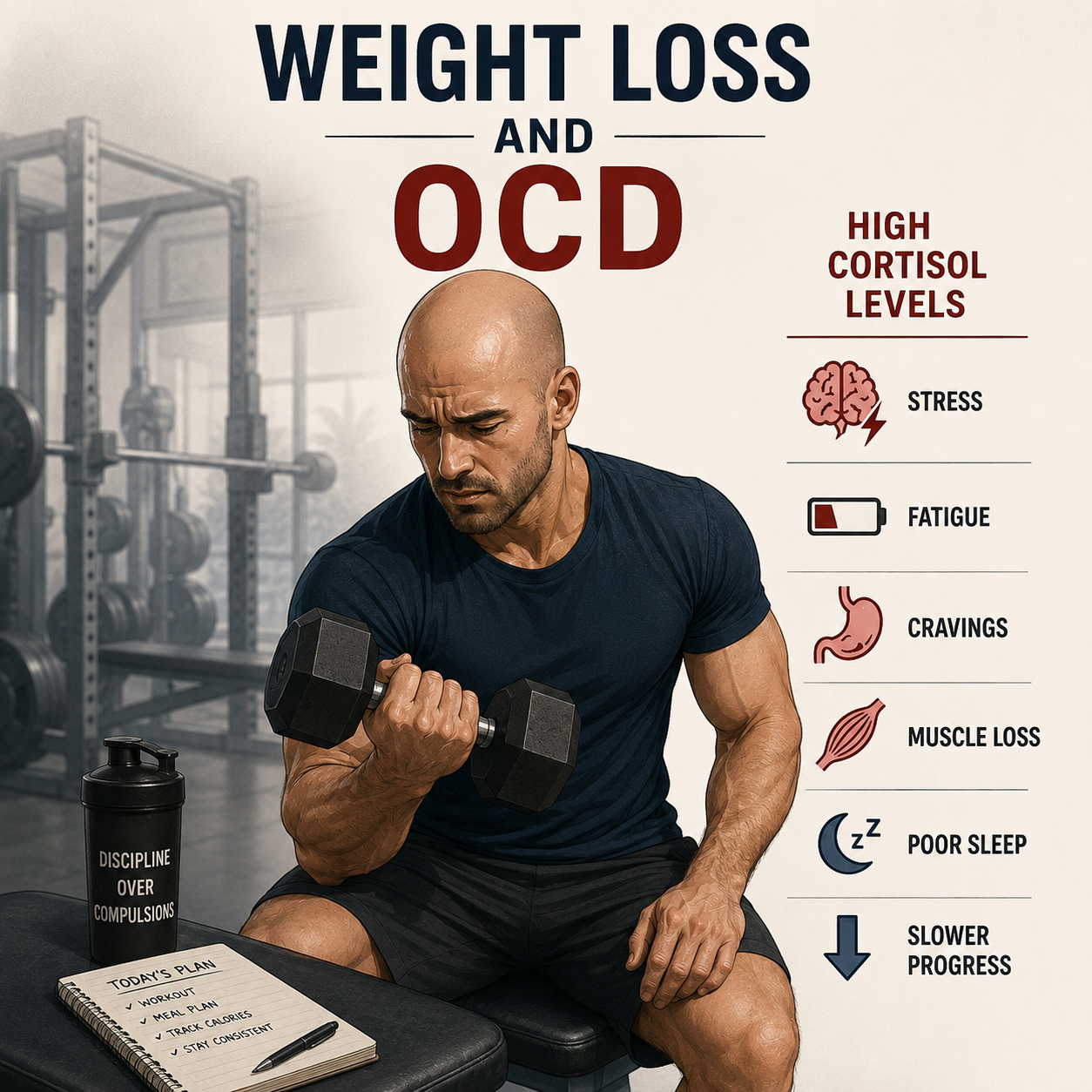 Man reflecting on OCD recovery, weight loss, mental health, and healthy lifestyle changes