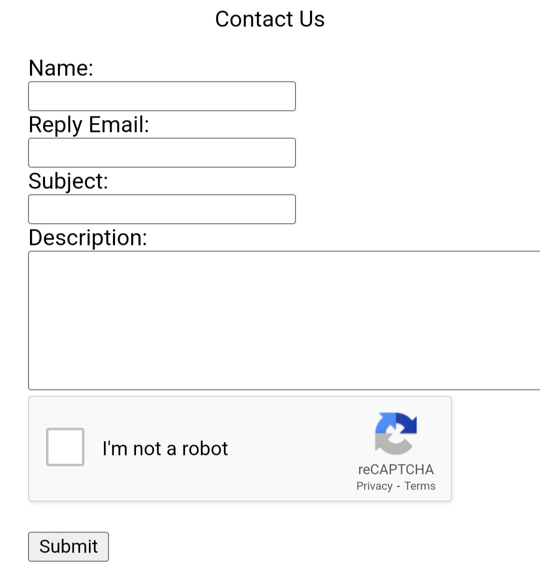 email form sample